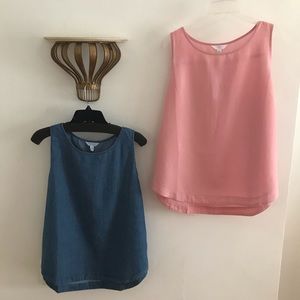 Tank Tops Lot of 2, Blue & Rose, Size XL, Time and Tru, Women's, New